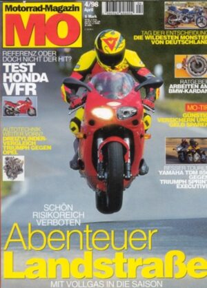 MO 4/1998 – Honda VFR 800; Vergleich Triumph Sprint Executive vs. Yamaha TDM 850