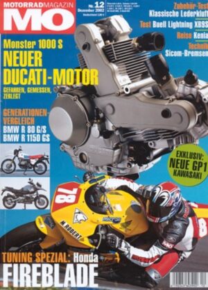 MO200212-800 MO 12/2002 – Ducati Monster 1000 S; BMW R 80 G/S vs. R 1150 GS