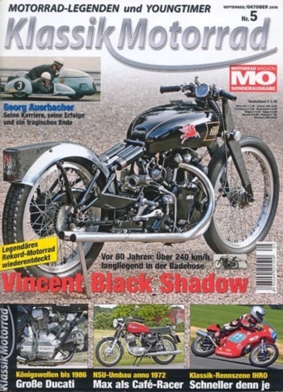 Titelbild: MO Klassik Motorrad 5/2008 - HRD Vincent Black Shadow; Ducati, die großen L-Twins