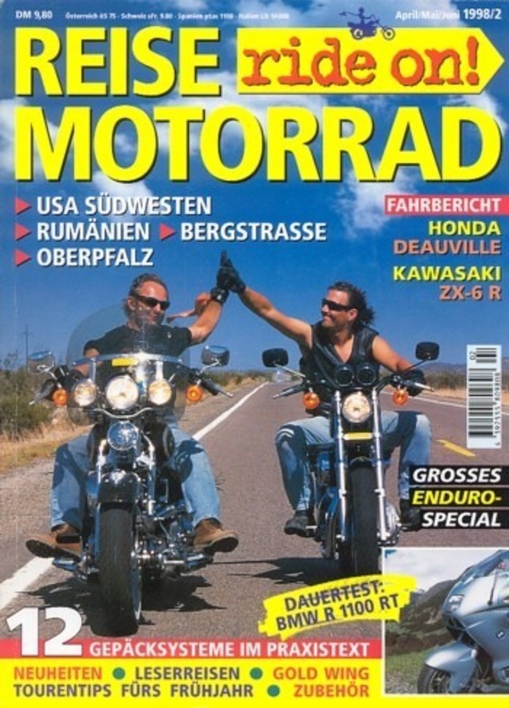 Titelbild: REISE MOTORRAD ride on! 2/1998 – Test BMW R 1100 RT; BMW R 1100 GS