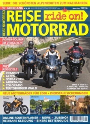 REISE MOTORRAD ride on! 6/2007 – Vergleich BMW K 1200 GT vs. Kawasaki 1400 GTR