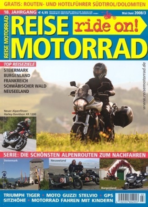 REISE MOTORRAD ride on! 3/2008 – Test Triumph Tiger; Moto Guzzi Stelvio 1200