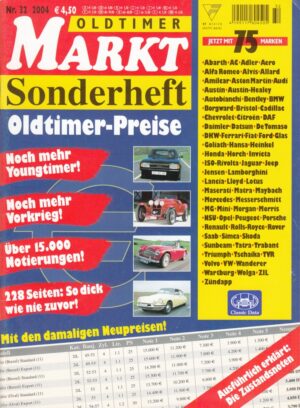 SH32 OLDTIMER MARKT Sonderheft Nr. 32 – Oldtimer-Preise, 75 Marken