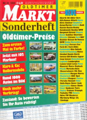OLDTIMER MARKT Sonderheft Nr. 36 – Oldtimer-Preise, erstmals in Farbe