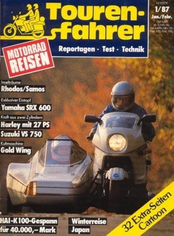 Titelbild: Tourenfahrer 1/1987 – Honda Gold Wing Modell-Historie; Suzuki VS 750