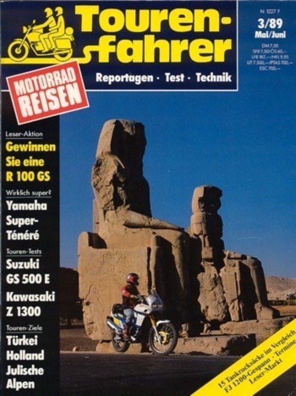 Titelbild: Tourenfahrer 3/1989 – Yamaha XTZ 750 Super Ténéré; Suzuki GS 500 E