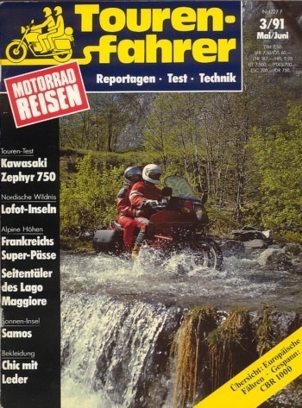 Titelbild: Tourenfahrer 3/1991 – Kawasaki Zephyr 750; Honda CBR 1000 F