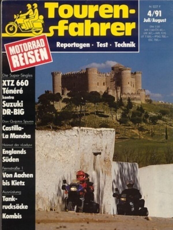 TF199104-800 Tourenfahrer 4/1991 – Yamaha XTZ 660 Ténéré vs. Suzuki DR Big 800
