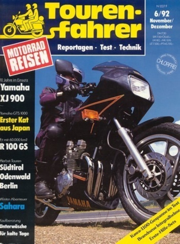 TF199206-800 Tourenfahrer 6/1992 – Yamaha XJ 900 F; Yamaha GTS 1000 Vorstellung