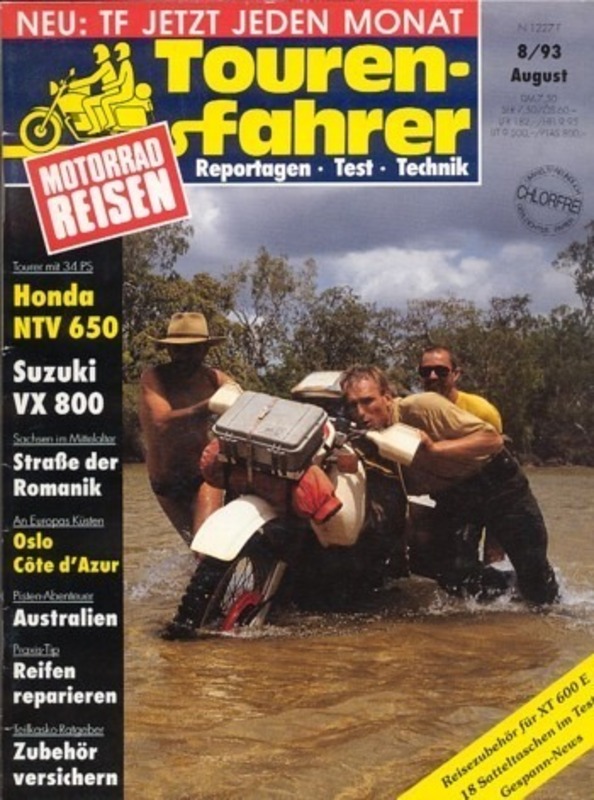 Tourenfahrer 8/1993 – Suzuki VX 800 vs. Honda NTV 650; Yamaha XT 600 E