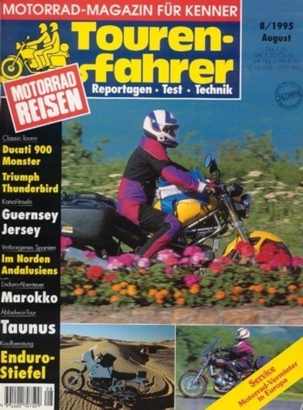 Titelbild: Tourenfahrer 8/1995 – Ducati Monster 900; Triumph Thunderbird 900