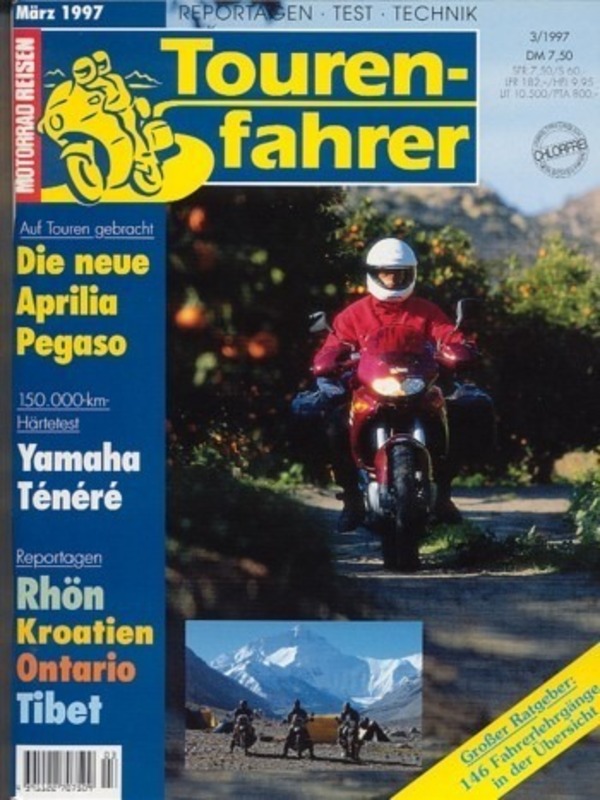 Tourenfahrer 3/1997 – Aprilia Pegaso 650; Yamaha XT 600 Z Ténéré