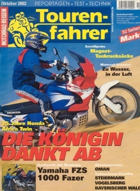 Tourenfahrer 10/2002 – Yamaha FZS 1000 Fazer; Africa Twin Abschied