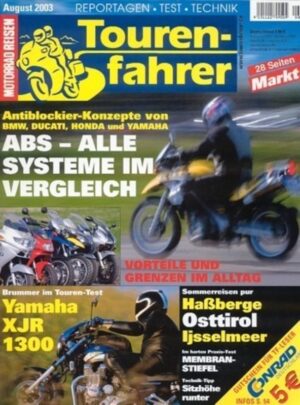 Tourenfahrer 8/2003 – ABS-Vergleich 6 Motorräder; Yamaha XJR 1300