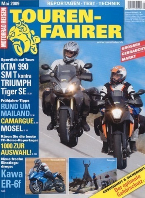 Tourenfahrer 5/2009 – KTM 990 Supermoto T vs. Triumph Tiger 1050 SE