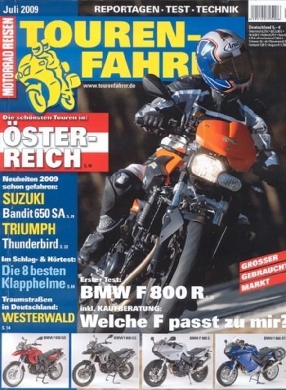 Titelbild: Tourenfahrer 7/2009 – BMW F 800 R; Suzuki Bandit 650 SA