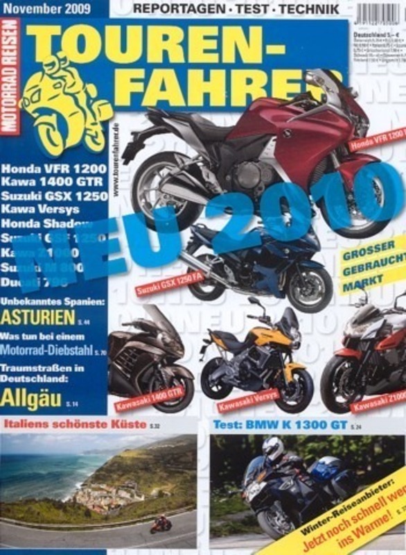 Titelbild: Tourenfahrer 11/2009 – BMW K 1300 GT; Motorrad Reisetipps