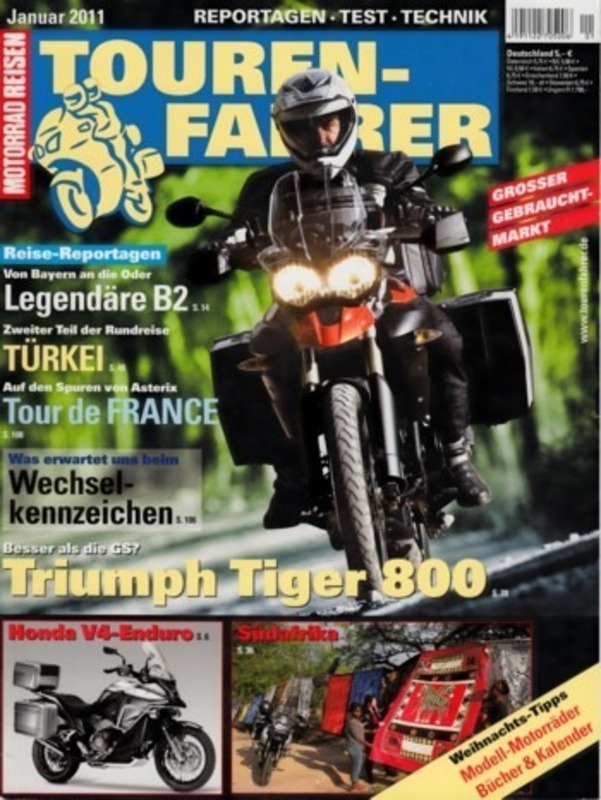 Titelbild: Tourenfahrer 1/2011 – Yamaha Fazer 8; Kawasaki Z 1000 SX; Triumph Tiger 800