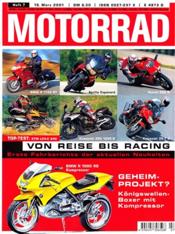 Titelbild: MOTORRAD 7/2001 – Kawasaki ZRX 1200 S und ZR-7 S; Top-Test KTM LC4-E 640