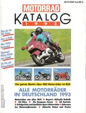 M-K1993-800 MOTORRAD-Katalog 1993 – Yamaha GTS 1000, über 400 Motorräder im Bild, 332 Seiten