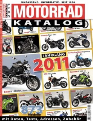 M-K2011-800 MOTORRAD-Katalog 2011 – BMW R 1200 R Classic, Triumph Tiger 800, 873 Modelle
