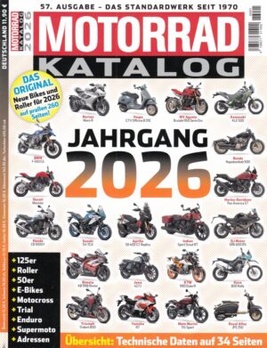 M K2026 MOTORRAD-Katalog 2026 – BMW F 450 GS, Honda CB 1000 F, Norton Manx R, 260 Seiten