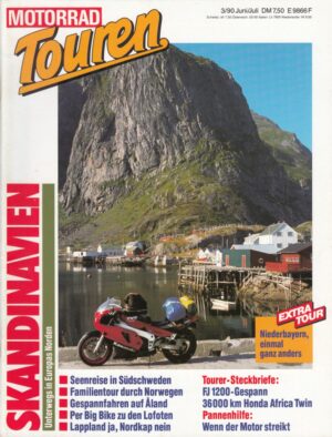 MOTORRAD Touren 3/1990 – Yamaha FJ 1200-Gespann, Honda XRV 650 Africa Twin