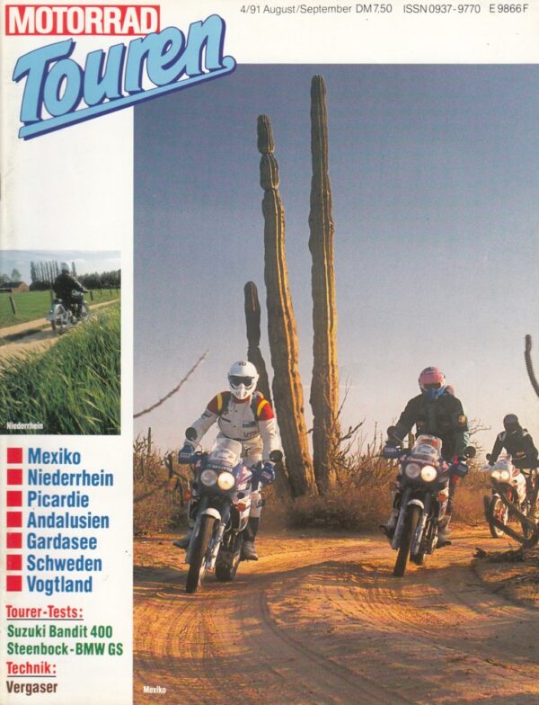 MOTORRAD Touren 4/1991 – Suzuki GSF 400 Bandit, Steenbock-BMW 1000 GS