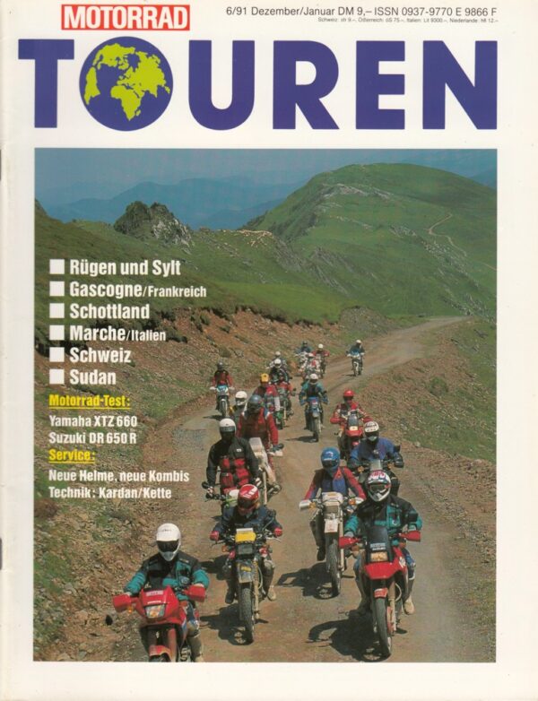 M T199106 MOTORRAD Touren 6/1991 – Yamaha XTZ 660, Suzuki DR 650 R, Rügen und Sylt