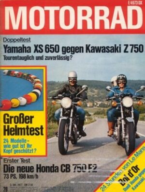 MOTORRAD 20/1977 – Kawasaki Z 750, Yamaha XS 650, Honda CB 750 F2