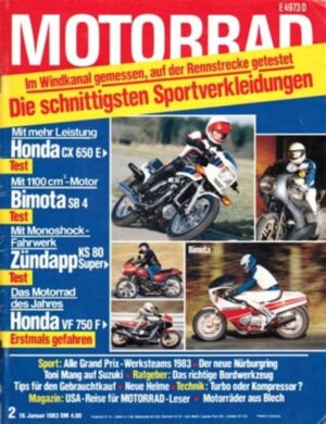 MOTORRAD 2/1983 – Test Honda CX 650 E, Bimota SB4, Honda VF 750 F