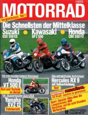 MOTORRAD 12/1983 – Honda CBX 550 F2 vs. Kawasaki GPZ 550 vs. Suzuki GSX 550 ES