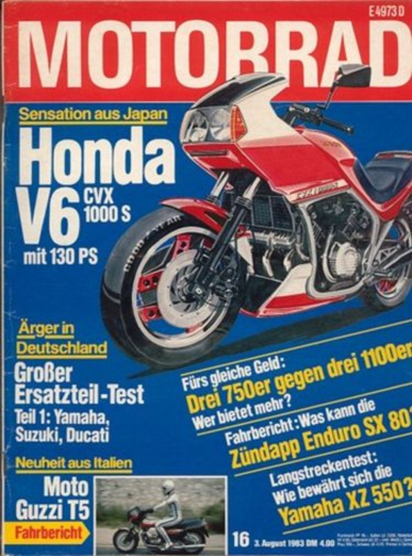 MOTORRAD 16/1983 – Honda VF 750 F vs. Kawasaki GPZ 750 vs. Suzuki GSX 750 ES