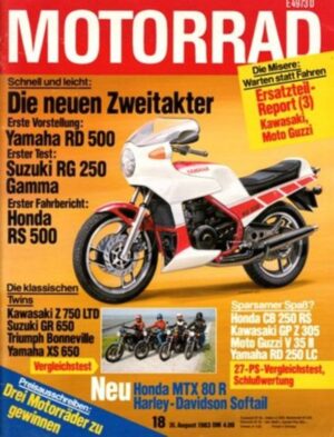 MOTORRAD 18/1983 – Kawasaki Z 750 LTD vs. Suzuki GR 650, Yamaha RD 500 LC