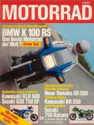 M198324-800 MOTORRAD 24/1983 – Test BMW K 100 RS, Dauertest Kawasaki GPZ 750