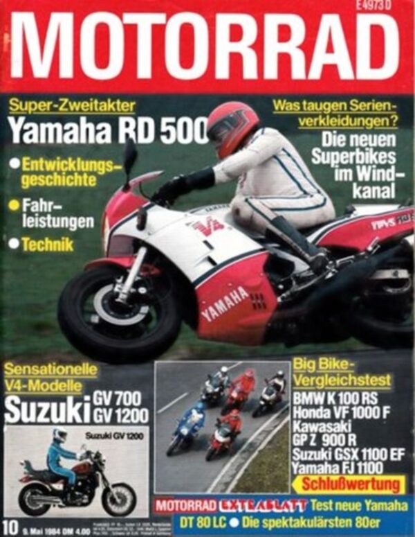 M198410-800 MOTORRAD 10/1984 – BMW K 100 RS vs. Honda VF 1000 F vs. Kawasaki GPZ 900 R