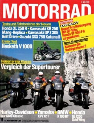 MOTORRAD 11/1984 – BMW K 100 RT vs. Harley-Davidson Tour Glide Classic