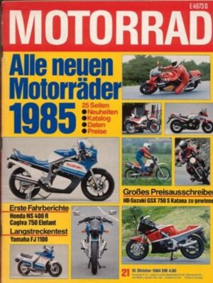 M198421-800 MOTORRAD 21/1984 – Test Honda NS 400 R, Dauertest Yamaha FJ 1100