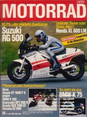 M198514-800 MOTORRAD 14/1985 – BMW K 100 RS vs. Kawasaki GPZ 900 R, Suzuki RG 500 Gamma