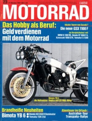 M198723-800 MOTORRAD 23/1987 – Bimota YB6, Yamaha TZR 250, Norton Rennwankel