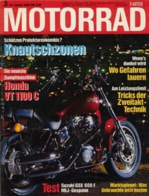 MOTORRAD 3/1988 – Test Honda VT 1100 C Shadow, Suzuki GSX 600 F, Yamaha YZM 500