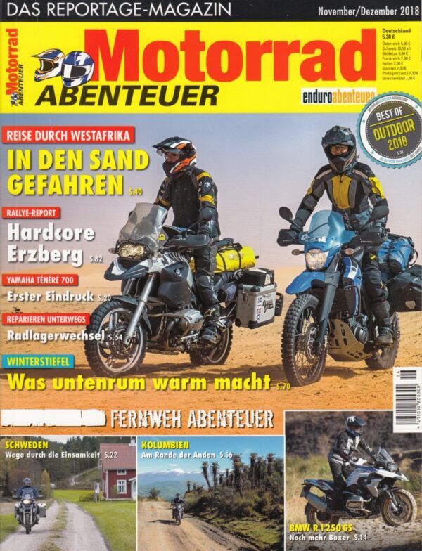 MA201811-12 Motorrad Abenteuer 11/12 2018 – Yamaha Ténéré 700, BMW R 1250 GS, Westafrika