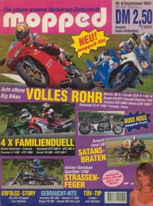 mopped 9/1994 + Vergleich Yamaha FJ 1200 vs. GTS 1000