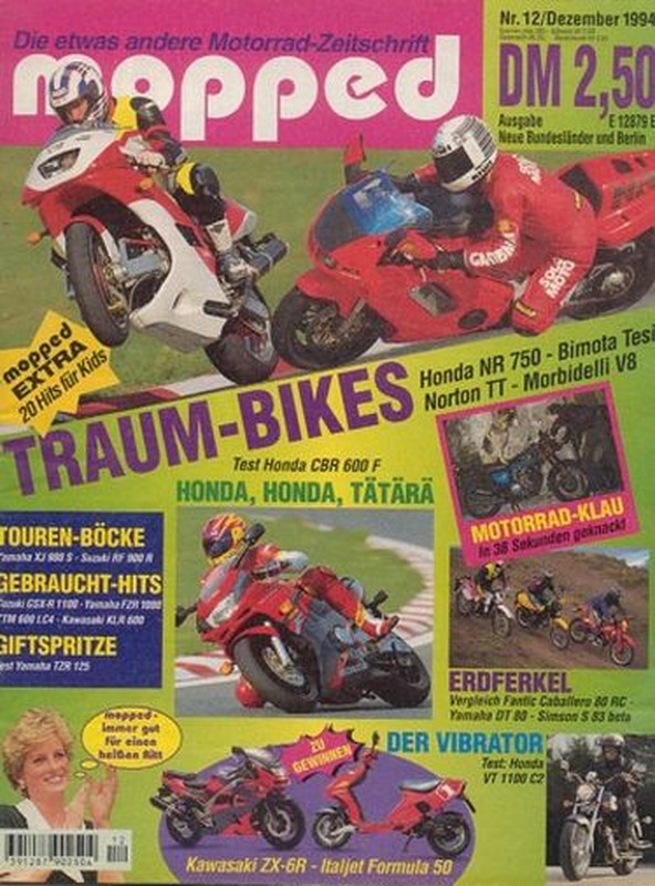 mopped 12/1994 + Vergleich Yamaha XJ 900 S / Suzuki RF 900 R