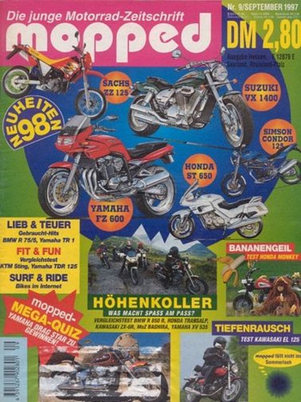 mopped 9/1997 + Vergleich BMW R 1200 C / Yamaha XVZ 1300 Royal Star AT