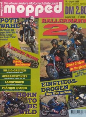 MOP199804 mopped 4/1998 + Vergleich Harley-Davidson Fat Boy, Suzuki VL 1500 LC