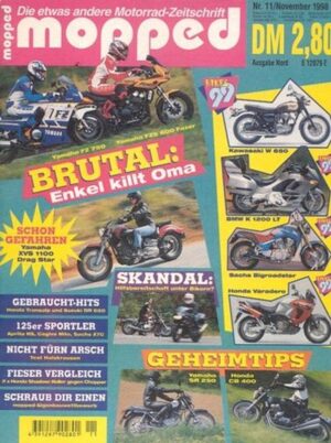 mopped 11/1998 + Vergleich Yamaha FZ 750 Genesis vs. FZS 600 Fazer