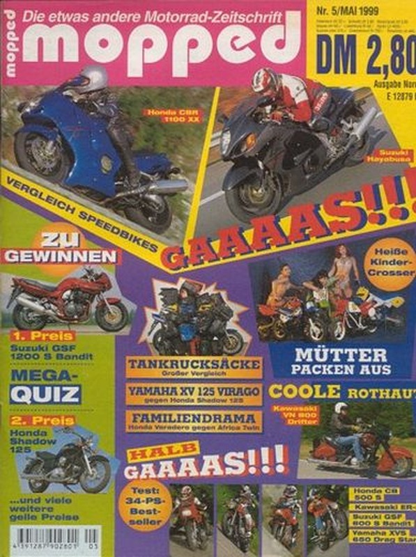 mopped 5/1999 + Vergleich Honda CBR 1100 XX, Suzuki Hayabusa