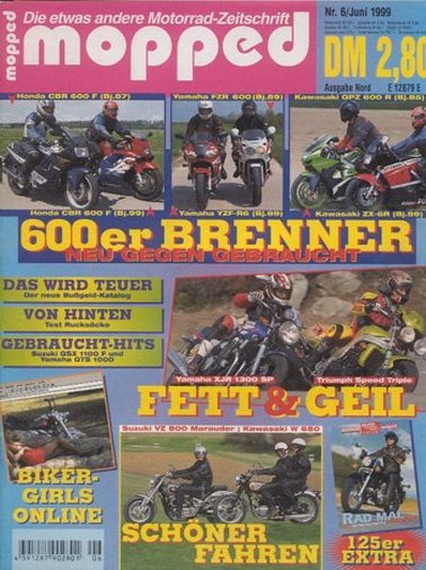 mopped 6/1999 + Vergleich Suzuki VZ 800 Marauder, Kawasaki W 650