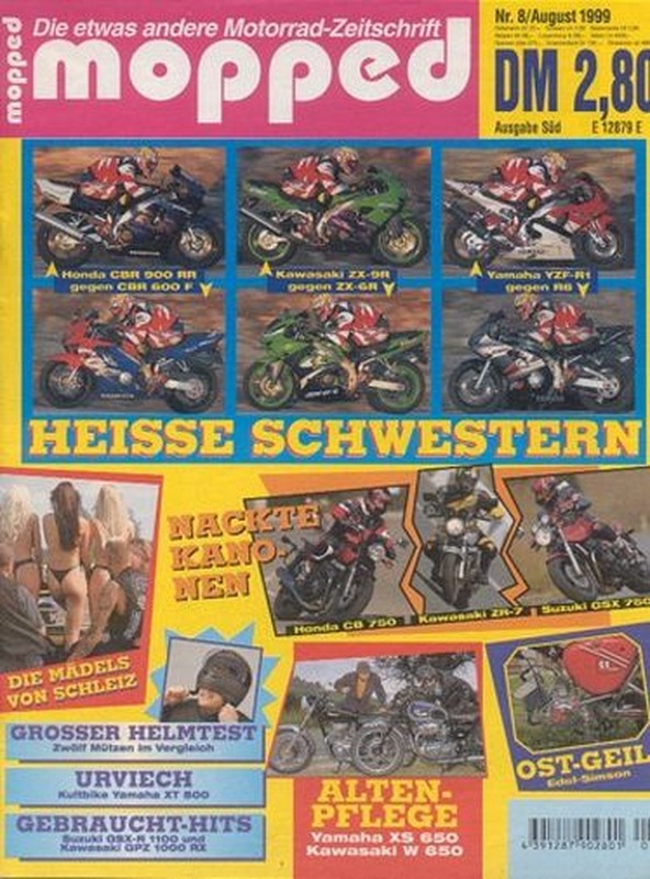 mopped 8/1999 + Honda CB Sevenfifty vs. Kawasaki ZR-7 vs. Suzuki GSX 750